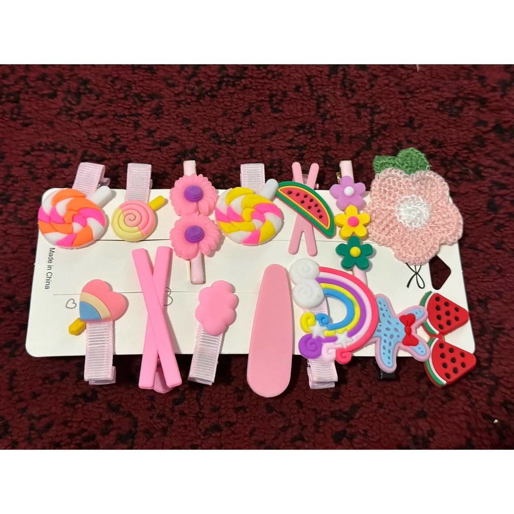 Girls pink hairpins different  design